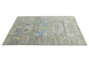Muted Colors Floral 6X9 Oushak Chobi Oriental Rug