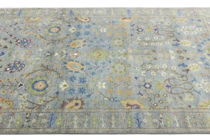 Muted Colors Floral 6X9 Oushak Chobi Oriental Rug