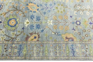 Muted Colors Floral 6X9 Oushak Chobi Oriental Rug