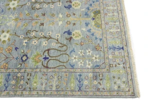 Muted Colors Floral 5X8 Oushak Chobi Oriental Rug