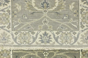 Taupe Floral 2'6X9'8 Osh Chobi Peshawar Oriental Runner Rug