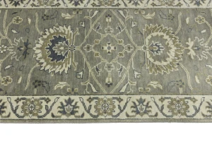 Taupe Floral 2'5X13'5 Osh Chobi Peshawar Oriental Runner Rug