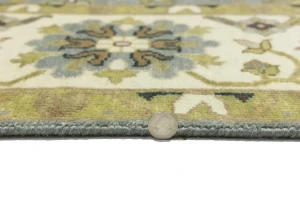 Blue-gray Floral Osh Chobi 8X8 Oriental Square Rug