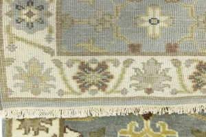 Blue-gray Floral Osh Chobi 2x3 Oriental Area Rug