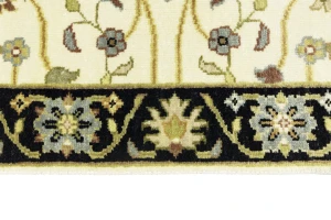 Cream Floral Transitional 2'5X12 Oushak Chobi Oriental Runner Rug