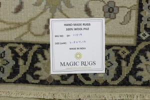 Cream Floral Transitional 2'5X12 Oushak Chobi Oriental Runner Rug