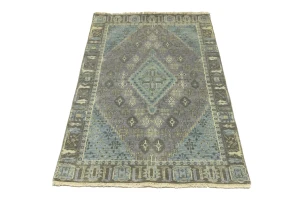 Muted Taupe Tribal 3X5 Indo-Joshaghan Oriental Rug