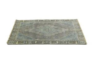 Muted Taupe Tribal 3X5 Indo-Joshaghan Oriental Rug