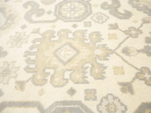 Muted Cream Floral Transitional 8X16 Oushak Oriental Rug