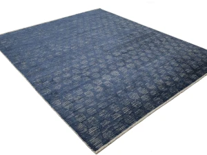 Dark Navy Geometric 8X10 Modern Oriental Rug