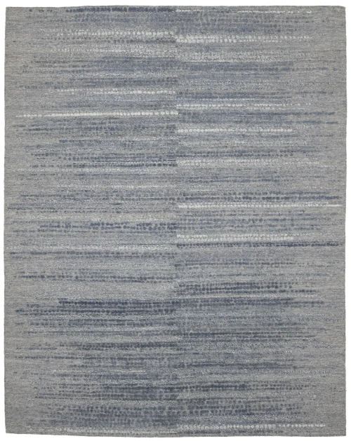 Blue Abstract 8X10 Modern Oriental Area Rug