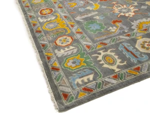 Muted Floral Colorfast 9X12 Oushak Chobi Oriental Rug