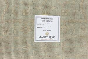 Muted Teal Floral Transitional 3X12 Oriental Runner Rug