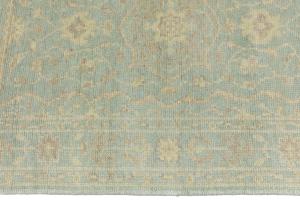 Muted Teal Floral 3X5 Transitional Oriental Rug