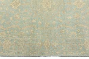 Muted Teal Floral 5X8 Transitional Oriental Rug