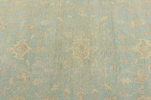 Muted Teal Floral 5X8 Transitional Oriental Rug