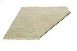Muted Light Green Floral 8X8 Transitional Oriental Square Rug