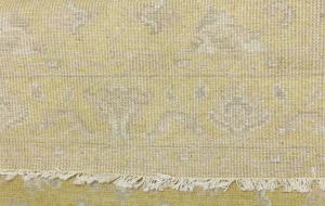 Muted Golden Yellow Floral 4x6 Transitional Oriental Area Rug