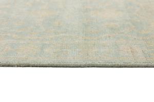 Muted Teal Floral Transitional 3X8 Oriental Runner Rug