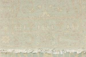 Muted Teal Floral Transitional 3X8 Oriental Runner Rug