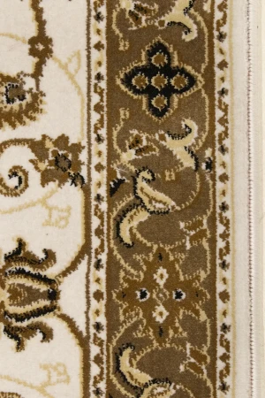 Ivory Floral Oriental Style 3X11 Machine-Made Runner Rug