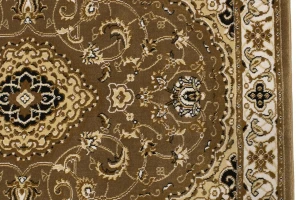 Brown Floral Oriental Style 3X12 Machine-Made Runner Rug