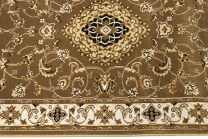Brown Floral Oriental Style 3X12 Machine-Made Runner Rug