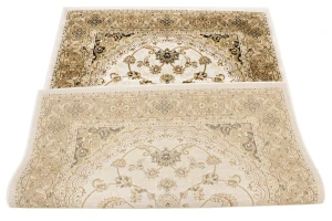 Ivory Floral Oriental Style 4X6 Machine-Made Rug