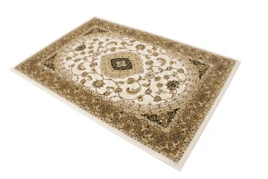 Ivory Floral Oriental Style 4X6 Machine-Made Rug