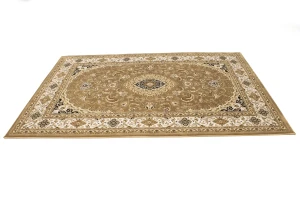 Brown Floral Oriental Style 5X8 Machine-Made Rug