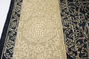 Black Floral 5X8 Modern Oriental Rug