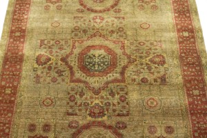 Beige Geometric 4X6 Mamluk Oriental  Rug