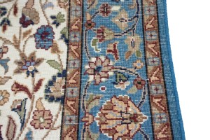 Cream Floral Kirman 4X6 Oriental Rug