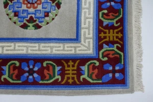 Cool Grey Floral 3X6 Chinese Style Oriental Rug