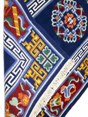 Navy Blue Floral 3X6 Chinese Style Oriental Rug