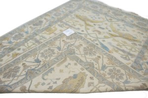 Cream Floral Traditional 8X10 Casual Oushak Oriental Rug