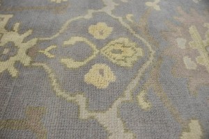Light Gray Floral 8X10 Oushak Chobi Oriental Rug