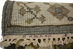 Gray Floral 3X8 Oushak Chobi Oriental Runner Rug