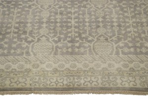Warm Stone Floral 8'5X9'9 Oushak Chobi Oriental Rug