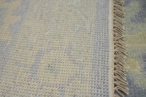 Gray Floral 8X10 Oushak Chobi Oriental Rug