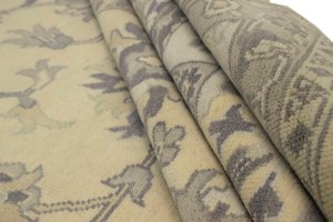 Vanilla Cream Floral 12X15 Oushak Chobi Oriental Rug