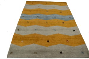 Multicolored Tribal 6X8 Indo-Gabbeh Oriental Rug