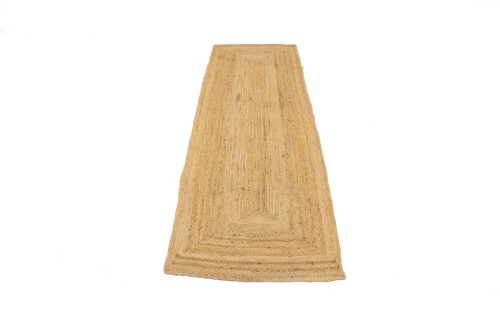 Reversible Braided Style 3X9 Jute Modern Runner Rug