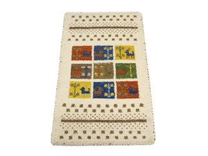 Tribal Pictorial 1'6X2'6 Indo-Gabbeh Oriental Rug