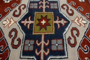 Red Geometric 8X10 Kazak Oriental Rug