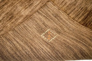 Solid Brown 5X5 Oriental Modern Square Rug
