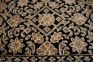 Black Floral Extra Fine 4X6 Herati Oriental Rug