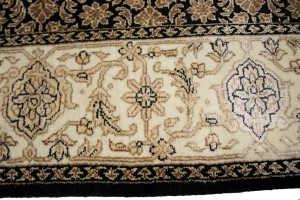 Black Floral Extra Fine 4X6 Herati Oriental Rug
