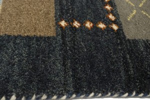Multicolored Tribal Checkered 4X6 Indo-Gabbeh Oriental Rug