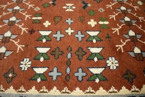 Rust Geometric 9X12 Yalameh Oriental Rug